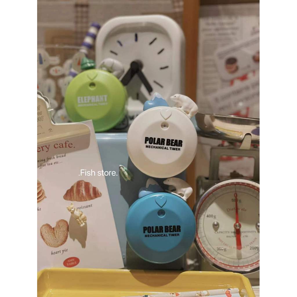 ** ร้านปลา * Glacier Bear Jungle Elephant Mechanical Timer Learning Kitchen Soup Cooking Timer