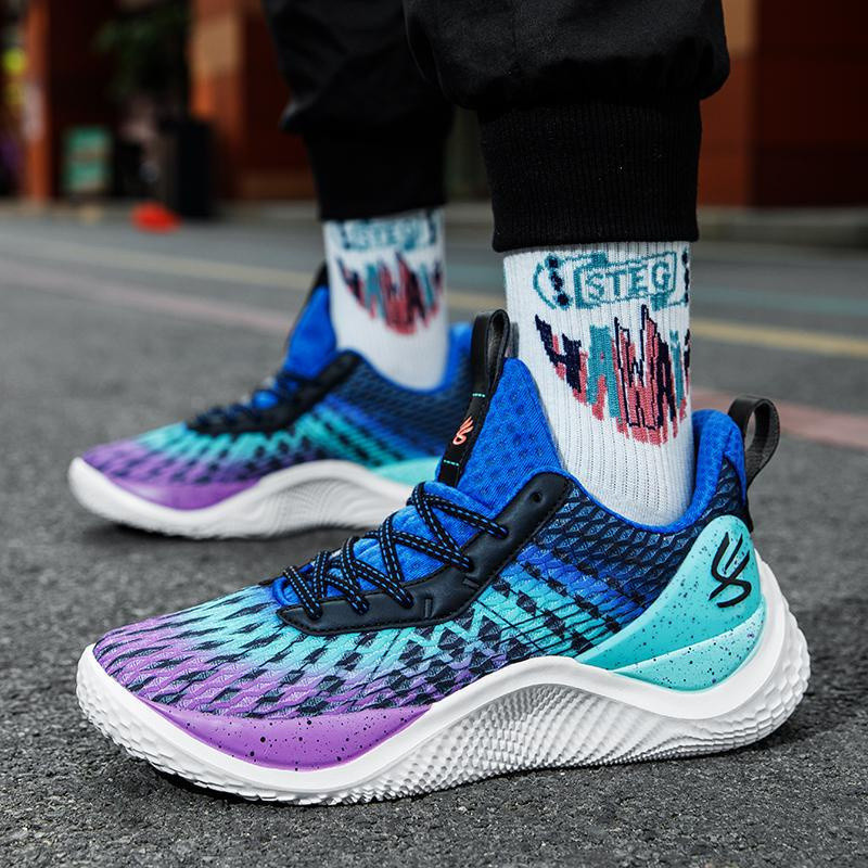 CURRY10 รองเท้าบาสเก็ตบอลสำหรับทั้งผู้ชายและเด็ก แบบระบายอากาศดี มีให้เลือกทั้งขนาดผู้ใหญ่และเยาวชน