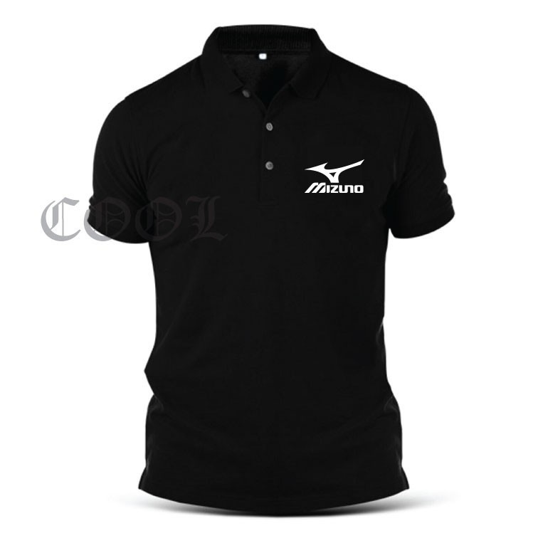 Mizuno Golf เสื้อยืดคอปกสปอร์ตพิมพ์ลายโลโก้แขนสั้น EDR-078 1018