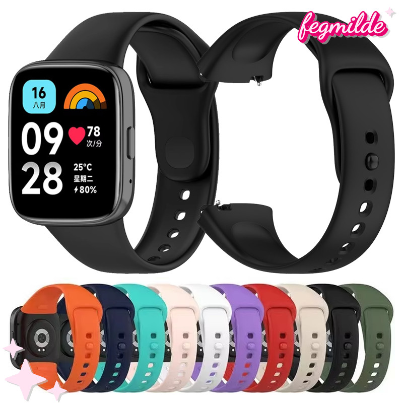 สายซิลิโคน for Redmi Watch 3 Active/Mi Watch 3 Lite อุปกรณ์เสริม Smartwatch อ่อน for Xiaomi Redmi Watch 3 Lite
