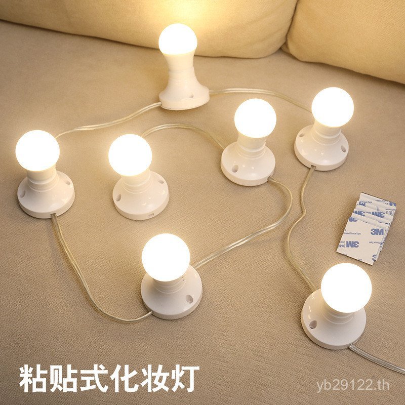 กระจกความงาม Sticky Live Streaming Plug-In กระจกไฟหน้าแต่งหน้าเติมแสง led Photo Studio เจาะรูฟรีโต๊ะ