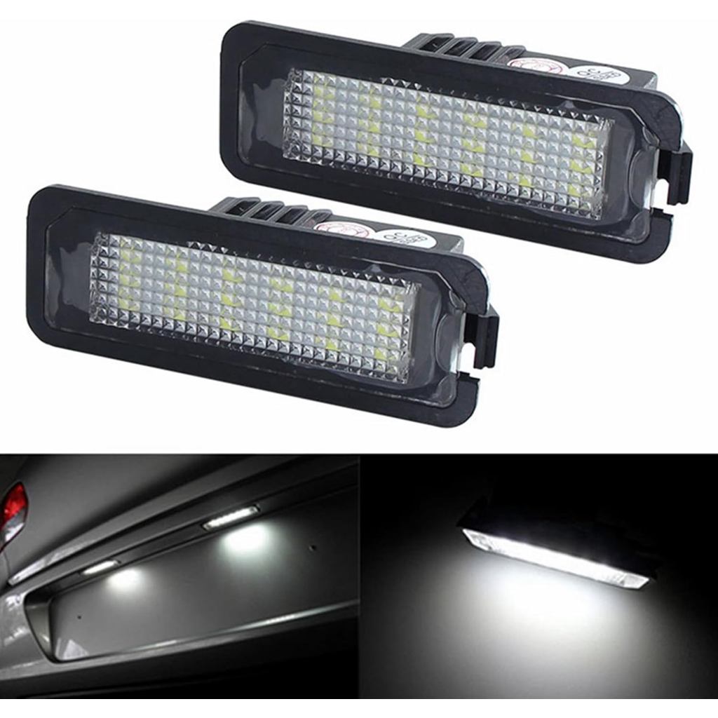 Yankok ไฟป้ายทะเบียน LED เข้ากันได้กับ Volkswagen VW Golf 4 5 6 7 GTi CC Rabbit Eos Beetle Porsche B