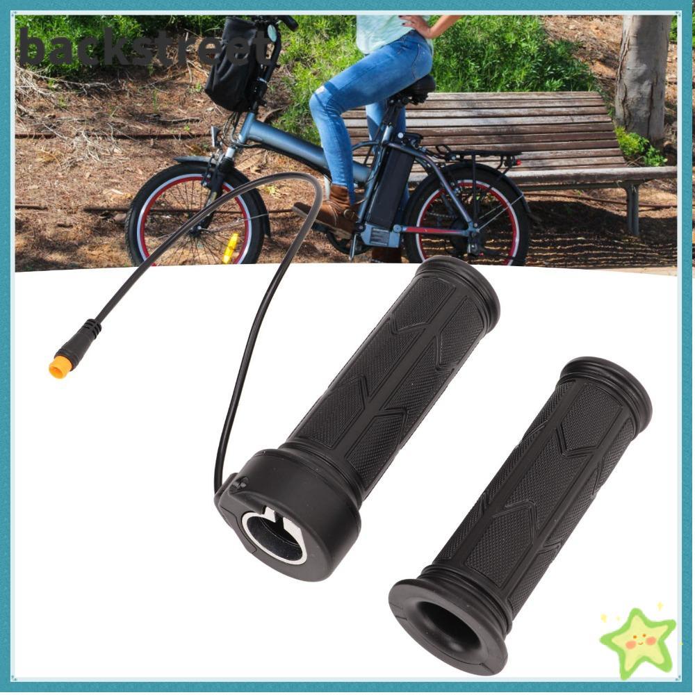 BACKSTAGEDV คันเร่งจักรยานไฟฟ้า ขนาด 22.2 มม., ทนทาน หมุนได้รอบทิศทาง พร้อม_connector 3 pin และป้องก