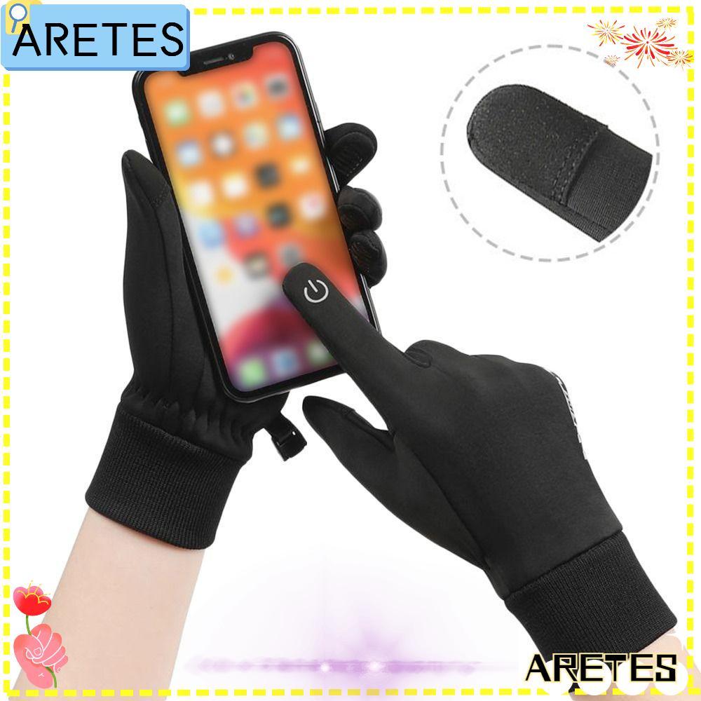 AREES ถุงมือนิ่มเต็มนิ้วสำหรับเด็ก ออกแบบมาเพื่อกันลื่นและกันน้ำ เหมาะสำหรับการขับจักรยานในหน้าหนาว