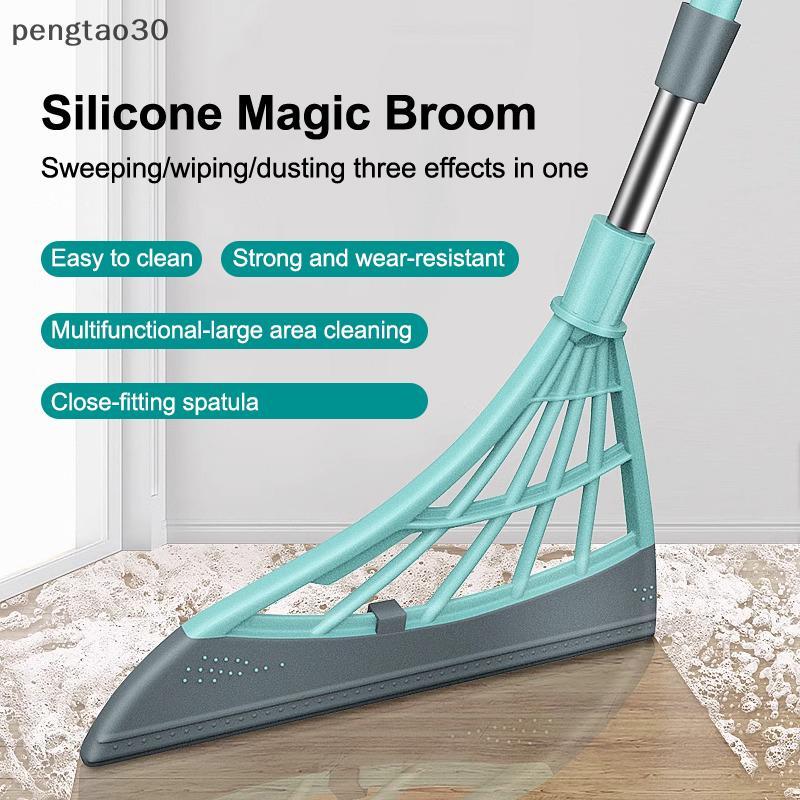 [pto] ซิลิโคน Magic ยางไม้กวาด Mop มือฝุ่นไม้กวาดบ้านทําความสะอาดพื้นไม้กวาดปัดน้ําฝนห้องน้ําห้องน้ํา Mops Witches เครื่องมือ [TH]
