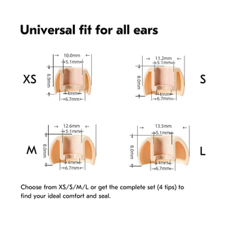 KBEAR Coffee Eartips หูฟังแบบมีสาย จุกหูฟังซิลิโคน Skin-safe ออกแบบตามหลักสรีรศาสตร์สําหรับ KB02 KB03 Rosefinch