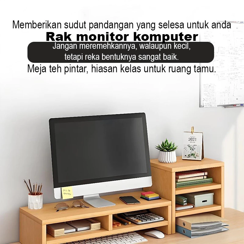 GDE ชั้นวางหนังสือ 72cm บนโต๊ะ 3 สีให้เลือก ทนทาน thumbnail 3
