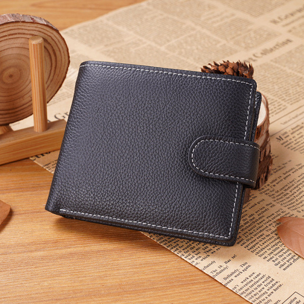 devid jones โรงงานขายส่งกระเป๋าสตางค์ผู้ชายหนังวัวสั้นการค้าต่างประเทศชั้นแรกซิปหัวเข็มขัดกระเป๋าสตา