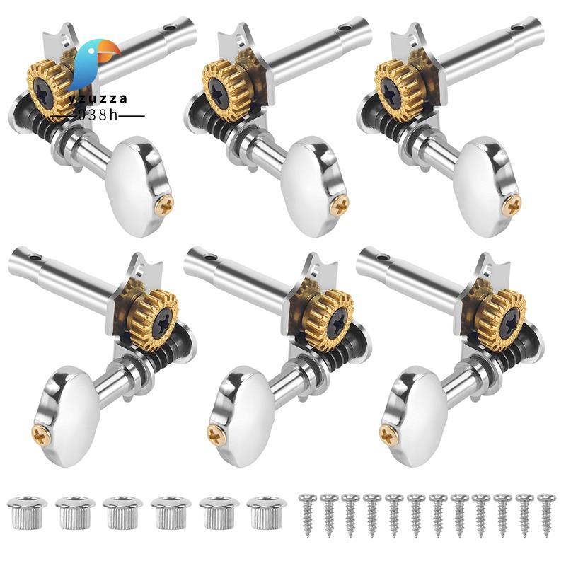 [ส่วนลด Y3]3L3R 6 ชิ้น 1:18 กีตาร์สตริงปรับแต่งหมุดจูนเนอร์หัวเครื่องลูกบิดปุ่มปรับแต่งสําหรับอะคูสต