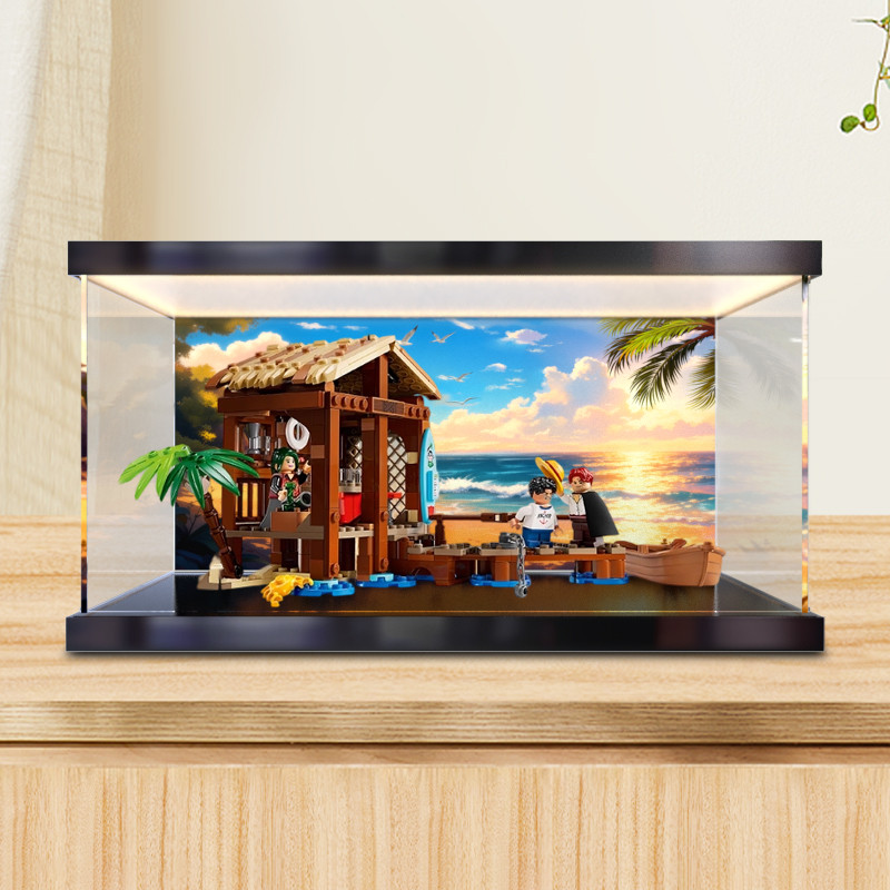 [กล่องแสดงอะคริลิกโปร่งใส] กล่องแสดงอะคริลิคใสเหมาะสําหรับเลโก้ 75636 กังหันลมกระท่อมรุ่นแสง ความละเ