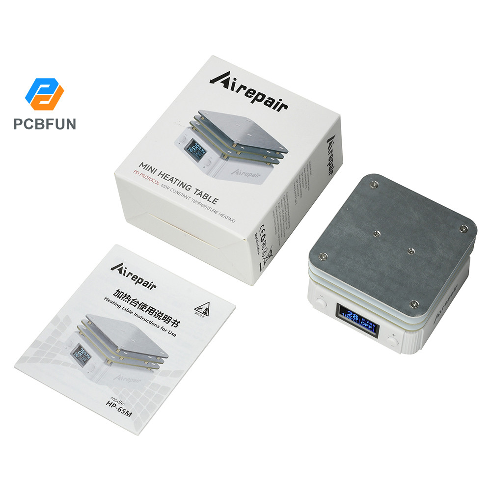Pcbfun HP-65M PD65W ระยะทําความร้อนแบบดิจิตอลแบบปรับได้ 20V 240°ขั้วต่อ C Type-C สําหรับติดตั้งพื้นผิว PCB (ไม่รวมแท่นชาร์จ)