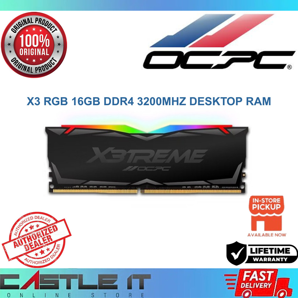 OCPC X3 RGB 16GB DDR4 3200MHz RAM เดสก์ท็อป