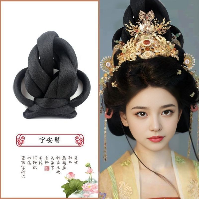 เครื่องแต่งกายแบบ Hanfu กับทรงผมสไตล์ราชินีสมัย Tang และอุปกรณ์จัดแต่งทรงผมใหม่