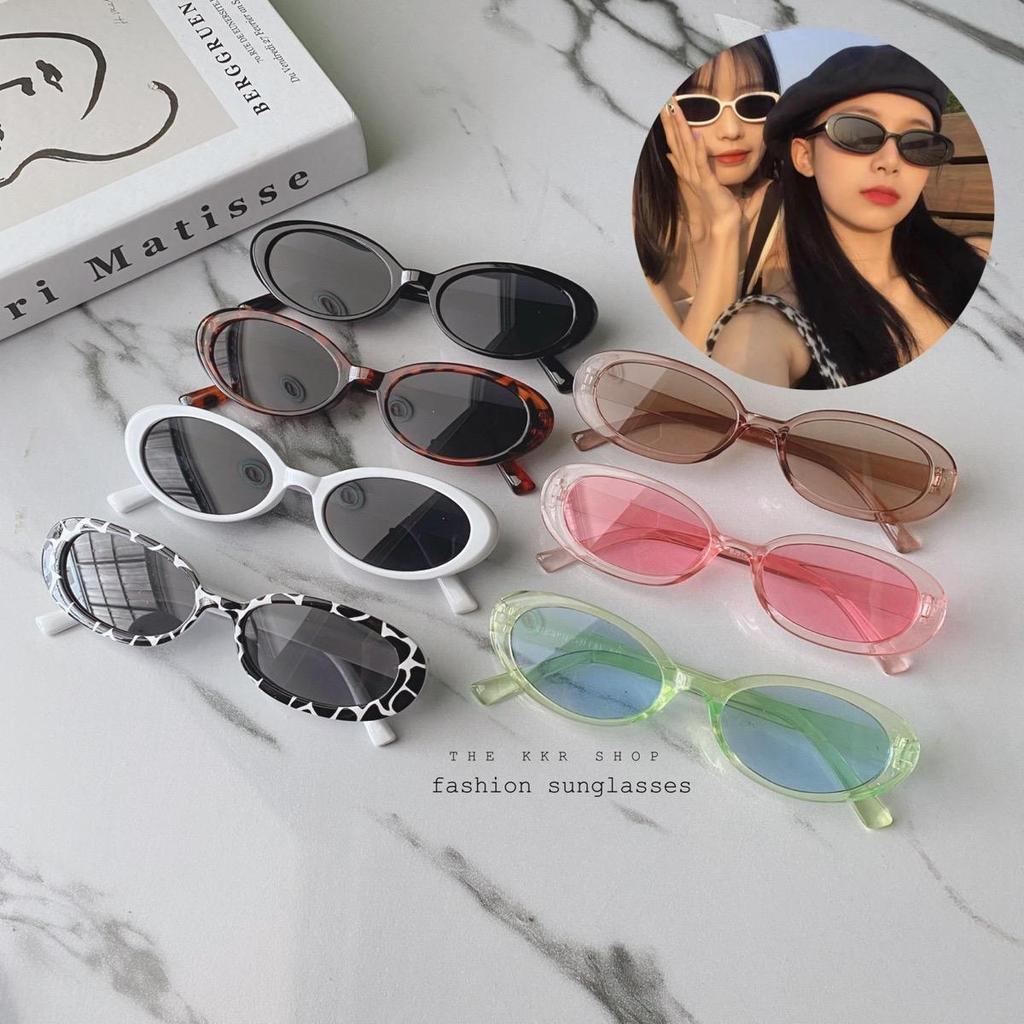 แว่นตากันแดดแฟชั่นรูปวงรีไข่ KD1804 กันแสงแดด ชายหญิงใส่ได้ ถ่ายรูปชิคๆ มีบริการปลายทาง
