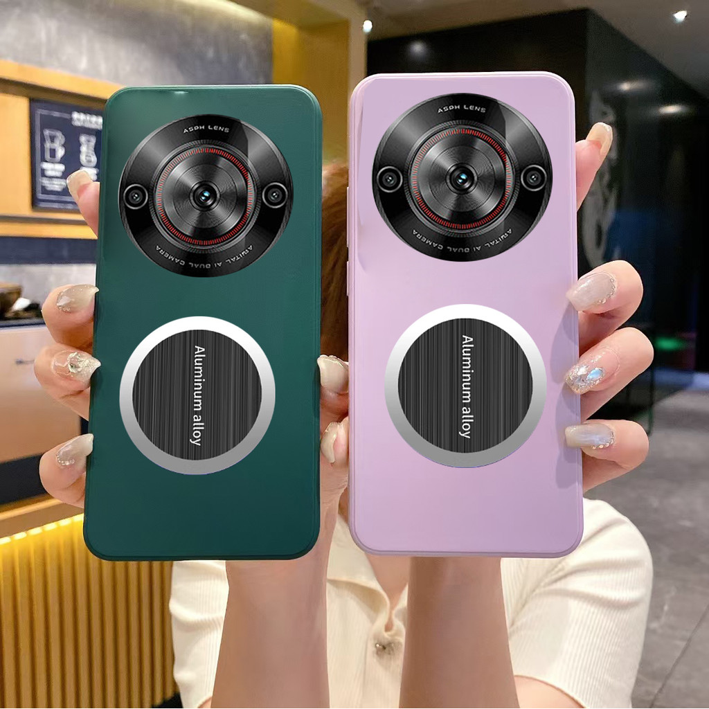 ปลอกสําหรับ ZTE Nubia Focus 2 5G / Focus Pro / Focus 5G Soft TPU Non-Slip Cover With Iron Sheet Sticker