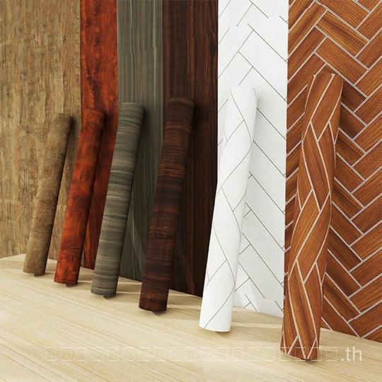 วอลเปเปอร์ติดพื้น ลายไม้ ขนาด60x300เซน กันลื่น ติดง่าย แถมฟรีแผ่นรีด หนาทนทาน มีกาวในตัว กันน้ำ สติก