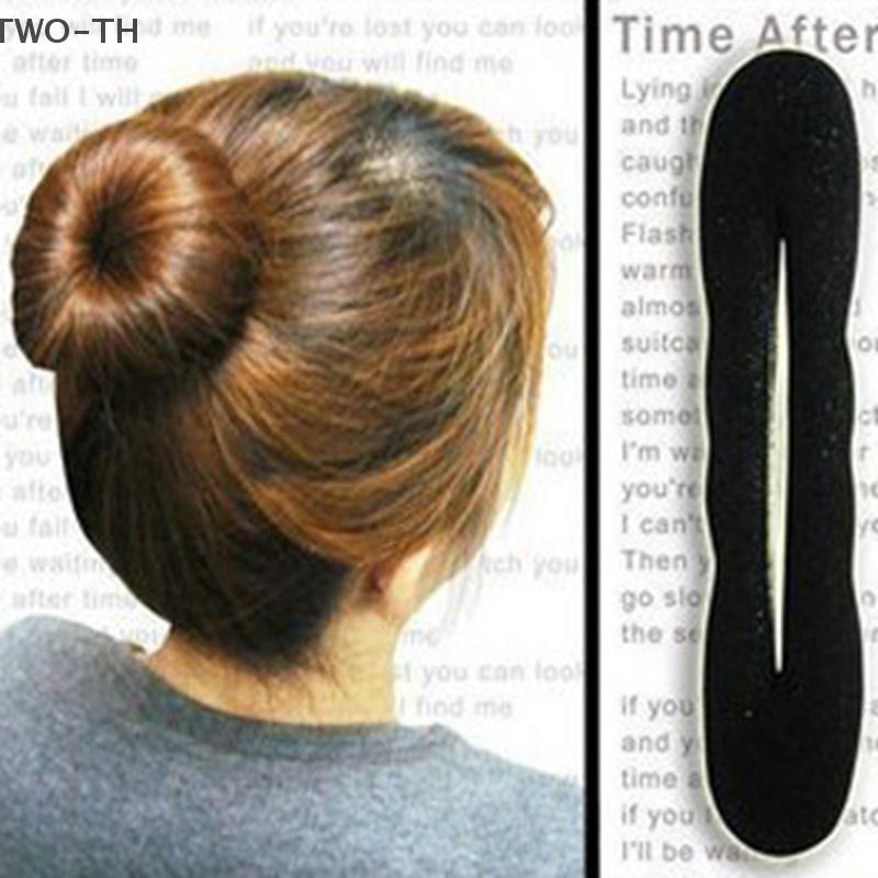 TWO-TH ฟองน้ําเครื่องมือจัดแต่งทรงผม Curly Hair Maker ผม Scrunchies Twist Donut Bun Curler Hairbands ทรงผมเครื่องมือใหม่