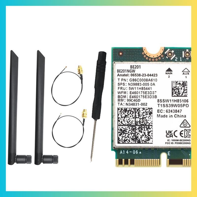 BE201 WIFI7 การ์ด 8774Mbps Tri-Band BT5.4 7 โมดูลไร้สาย M.2 Cnvio3 AX211 สําหรับ Win10/11 64-Bit +2X