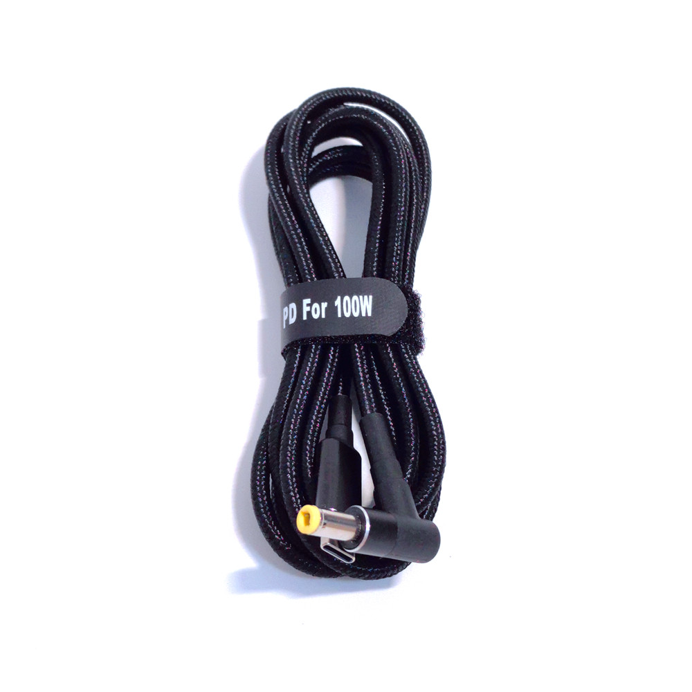 1.8m 100W PD Type-C ถึง 5.5x2.5 DC Jack Adapter สายชาร์จแล็ปท็อปสําหรับ Asus/Lenovo/Toshiba Satellit