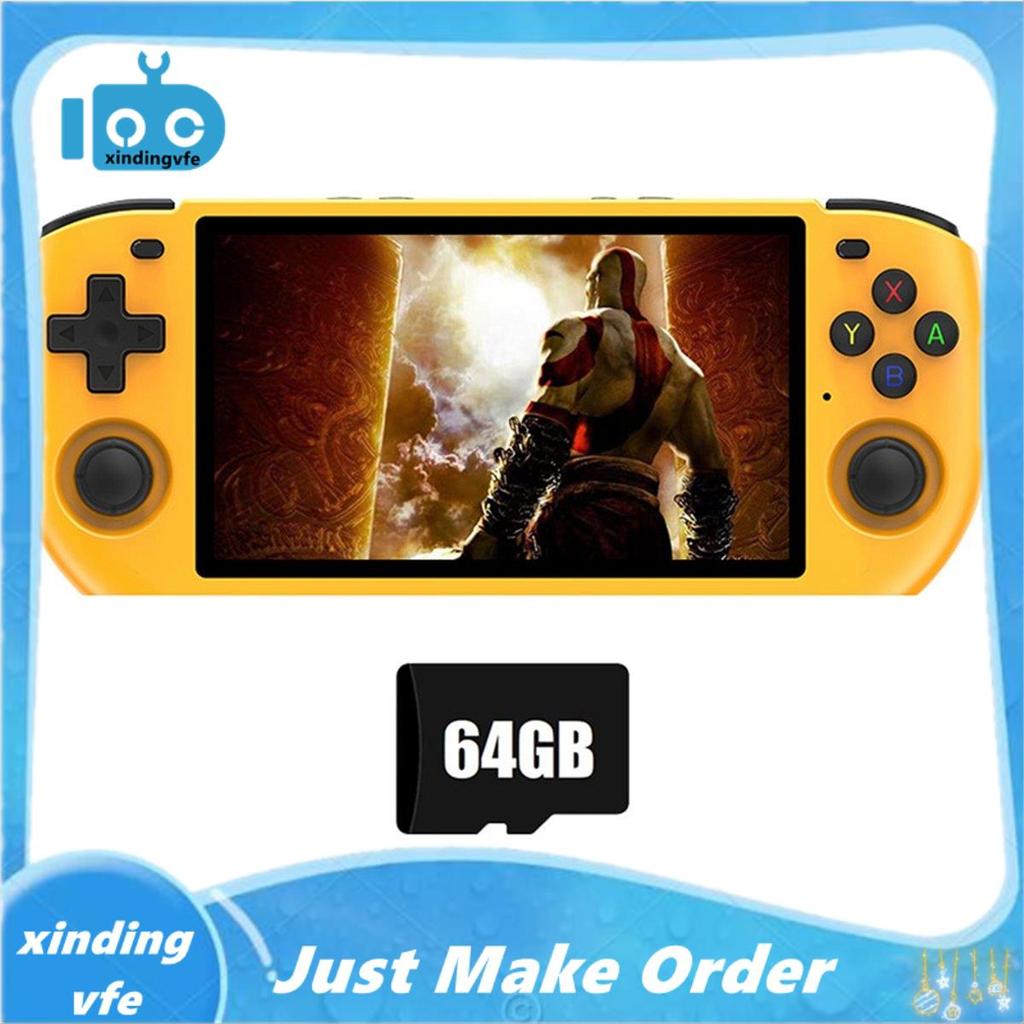 RGB10 Max3 Retro เกมคอนโซล 16G + 64G 5.0 นิ้วมือถือคอนโซลวิดีโอเกมสําหรับ MAME N64 Emulator ติดตั้งง