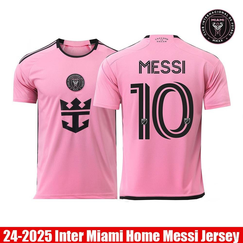 เสื้อยืดแขนสั้น XY พิมพ์ลาย Inter Miami Home Messi พร้อมให้เลือกทุกไซส์