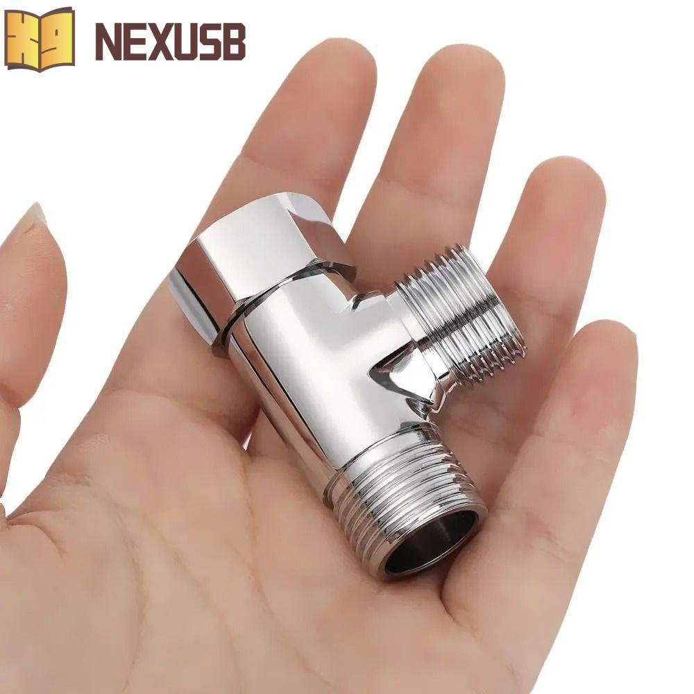 NEXUSBEAM G1/2" วาล์วไดเวอร์เตอร์, หนา Anti-leak 3 Way T Shape Adapter, ใช้งานได้จริงติดตั้งง่ายเปลี
