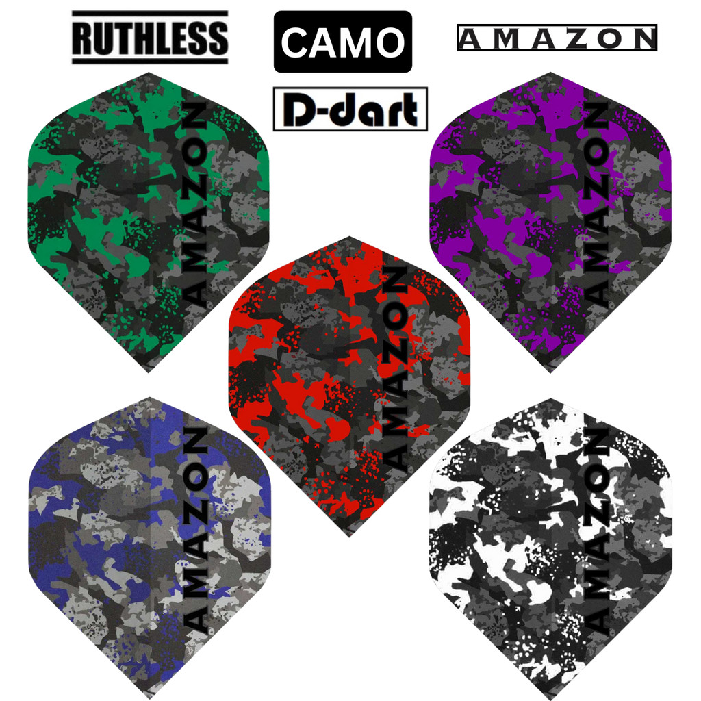 Dart Flights - CAMO NO2 Standard Extra Strong 100 Micron Dart Flights (SAYAP ARROW)