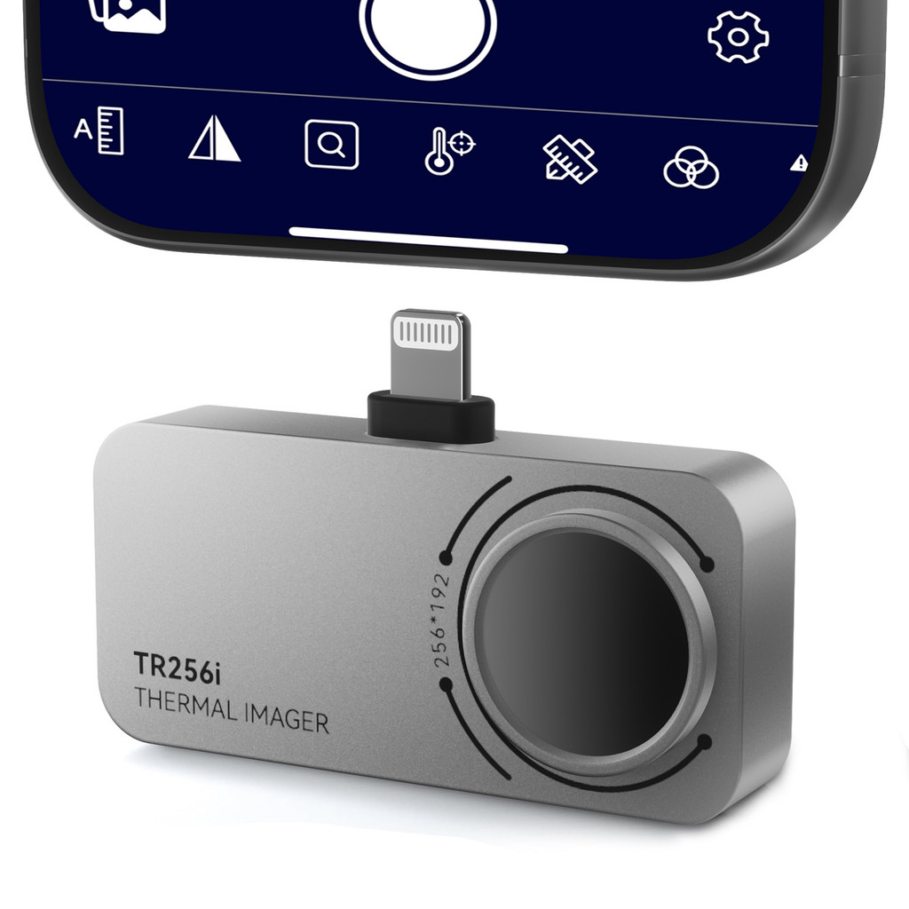 Mileseey TR256i การถ่ายภาพความร้อนสําหรับ IOS, 256192 Native IR อินฟราเรด, สมาร์ทโฟน Thermal Imager, 5°F~1112°F สําหรับไฟฟ้า อาคาร การตรวจจับ HVAC