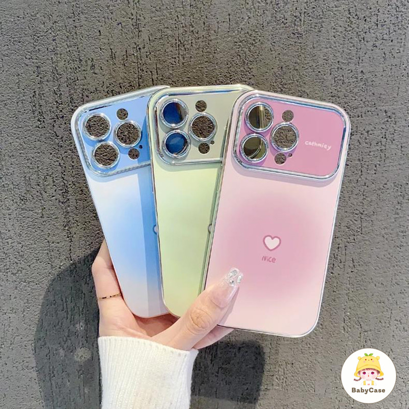 เคสไอโฟน 17 11 สำหรับ iPhone 16 13 11 15 14 12 Pro Max 17air 8 7 16 15 14 Plus XR X XS Max ปกอ่อนหัวใจรักหวานสีสันสดใส