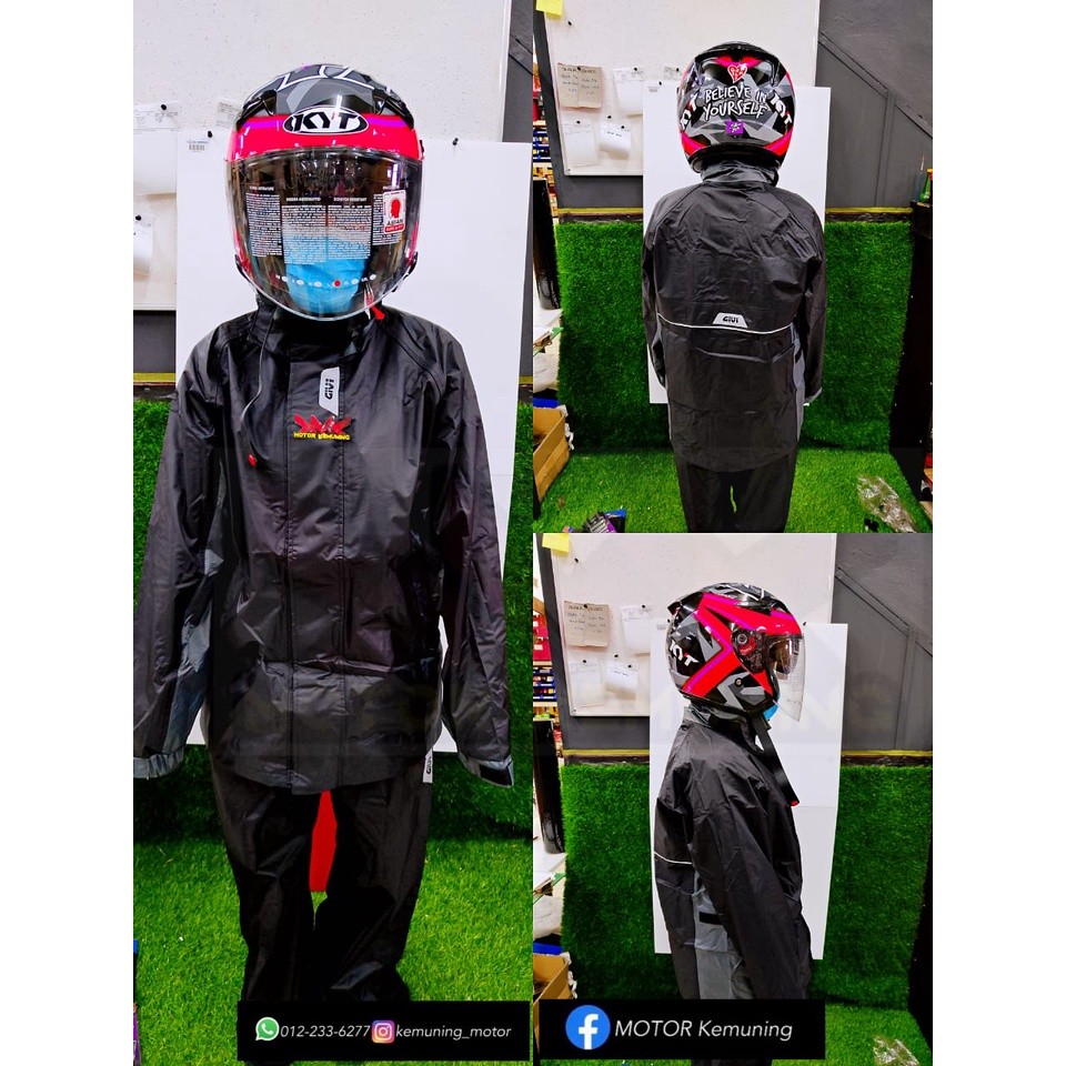 BAJU HUJAN GIVI RAINCOAT GIVI RRS07 RIDER TECH ชุดฝนขนาด S/M/L/XL/2XL/3XL