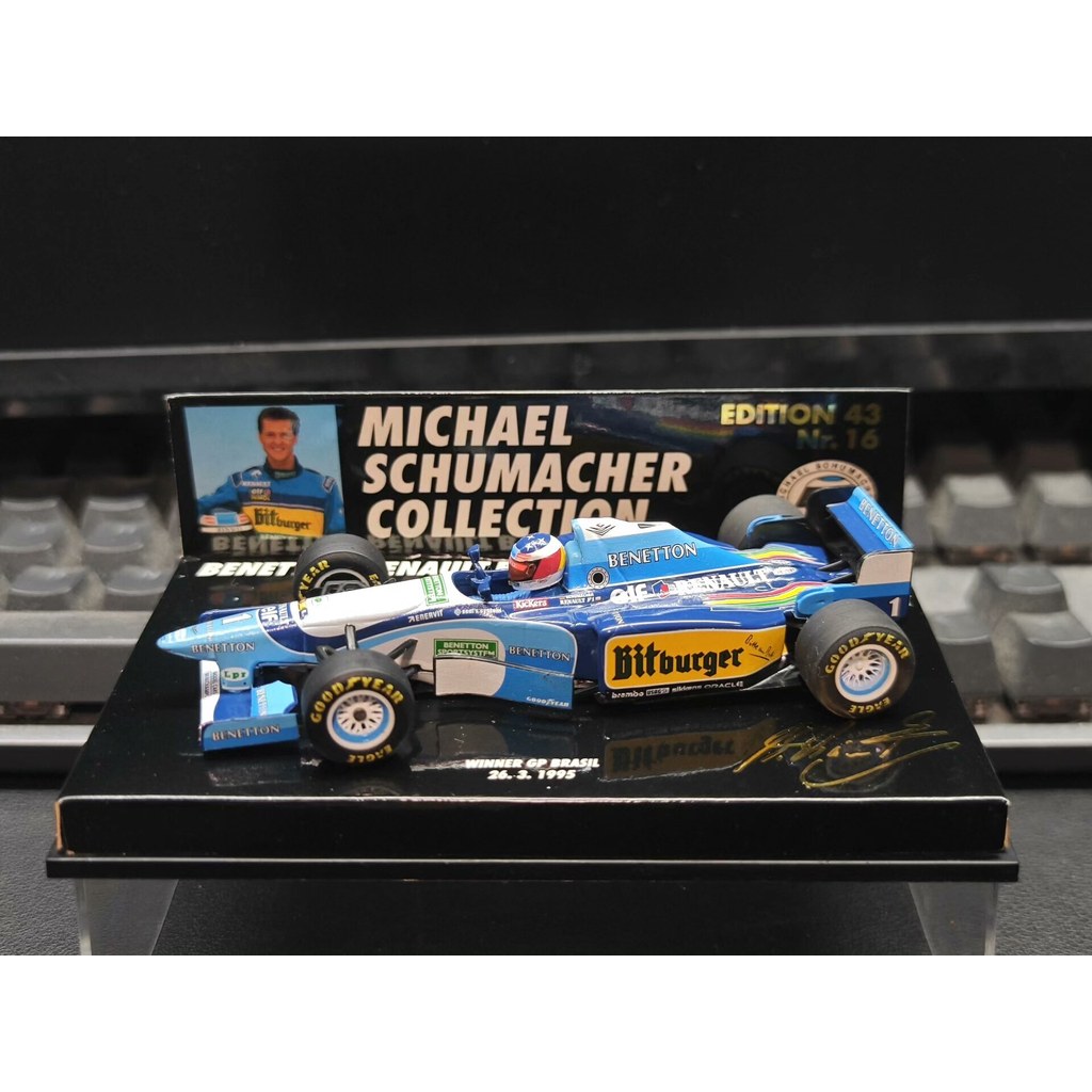 Mini Cut F1 รุ่น B195 Benatong Schumahe 1995 Game Season 1995 Schumahe Represents Bernaton Fleet to 