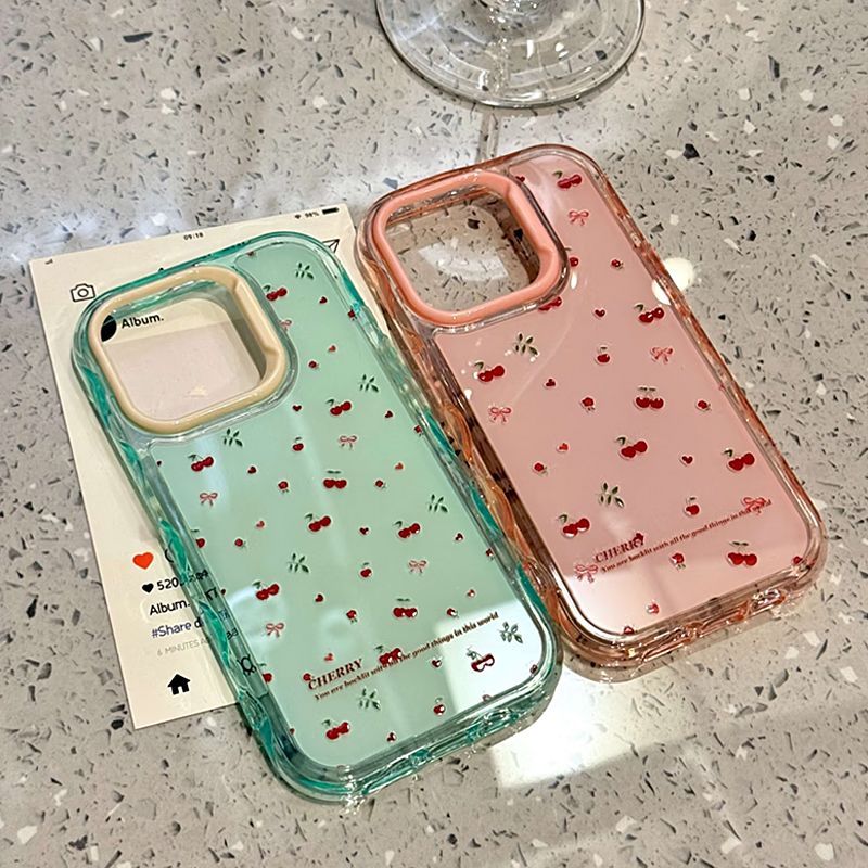Insสไตล์Cherry Wave EdgeสําหรับiPhone Case 17 Pro Max 17 16 Pro Max 16 Pro 16 15 Pro Max 15 Pro 15 14 Pro Max 14 Pro 14 13 Pro Max 13 Pro 13 12 Pro 12 Pro Max 12 11 Pro Max