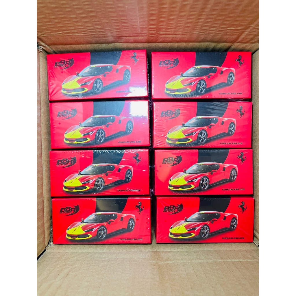 พี่ชาย มินิgt 002เฟอร์รารี เฟอร์รารี296 GTB 64รถอัลลอยรุ่นแบรนด์ใหม่ที่ยังไม่ได้เปิดพร้อมสต็อกจัดส่ง