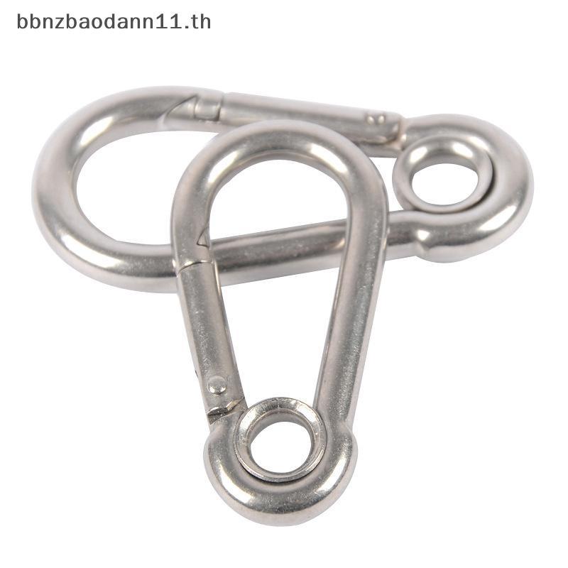 [BN] M4 M5 M6 M7 M8 สแตนเลส Carabiner Carbine Snap Hook พร้อมตาไก่สปริงหัวเข็มขัดแหวน MT