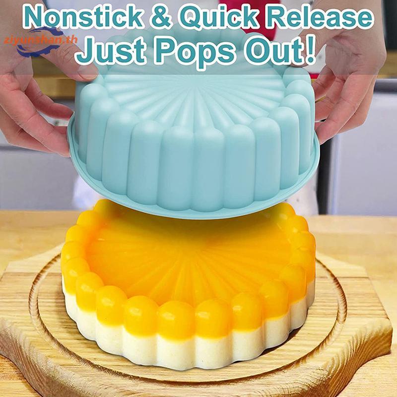 Ziyunshan ซิลิโคนรอบถาดอบเค้ก Charlotte ถาดอบฟองน้ํา Flan แม่พิมพ์ Shortcake ถาดอบครัวซิลิโคน Mould th