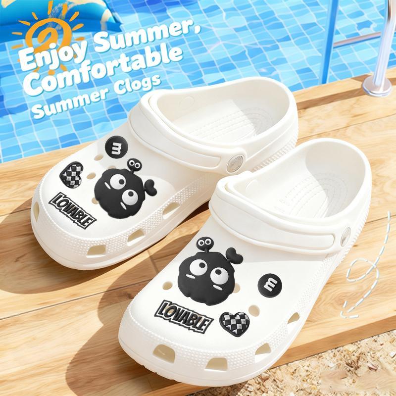 คู่แกะน้อย ดีไซน์การ์ตูนน่ารัก สำหรับผู้ชายและผู้หญิง เหมาะสำหรับฤดูร้อน ใช้กลางแจ้ง กันลื่น สามารถสวมใส่ได้นอกบ้าน