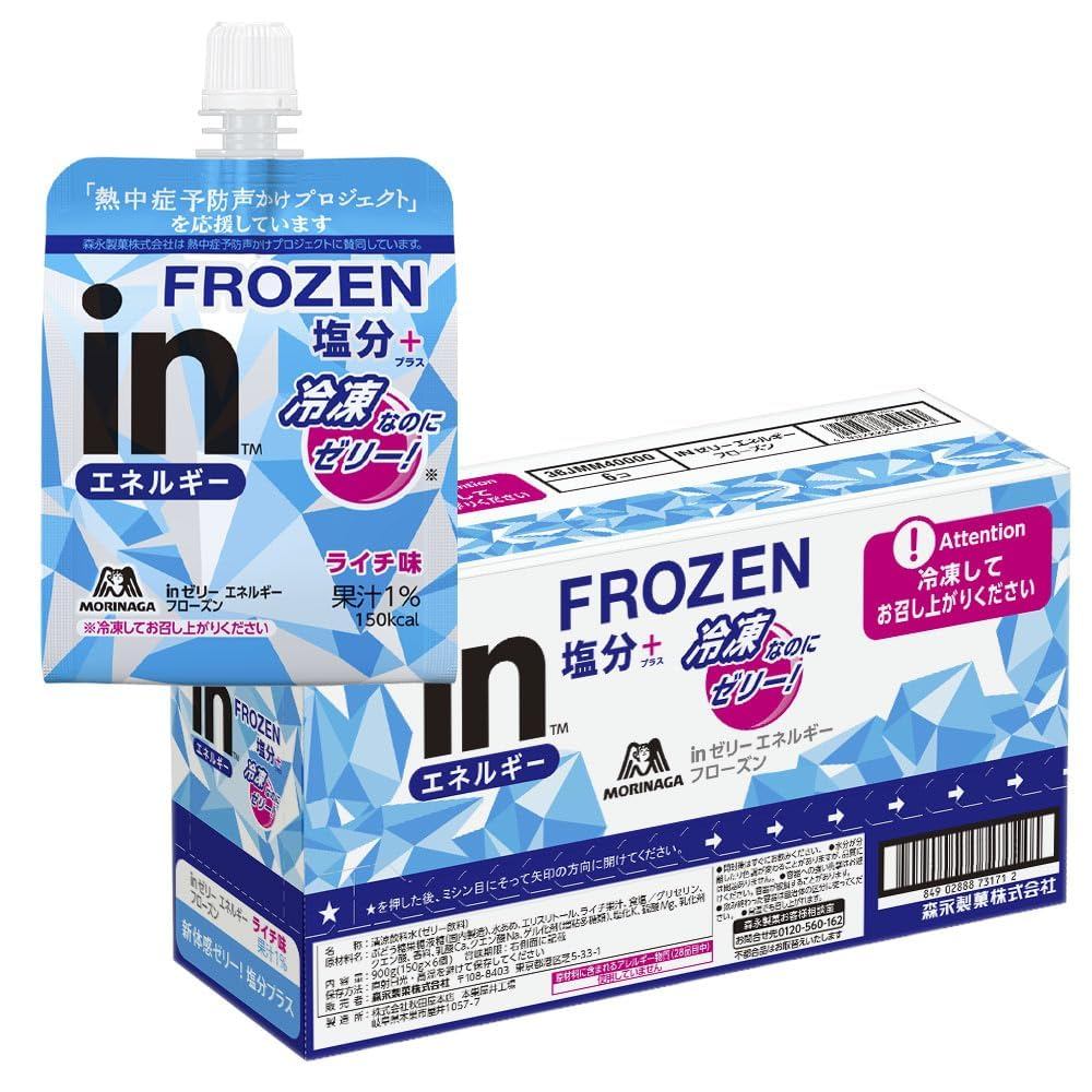 Energy Frozen Salty Lychee Flavor Jelly (180g x 6) - Heatstroke Prevention Nutrient Supplement Jelly