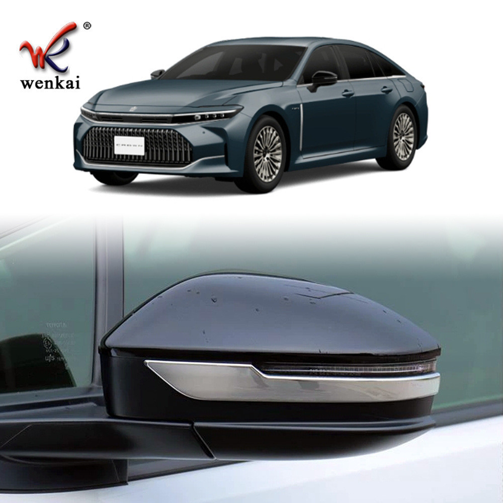 เหมาะสําหรับ 24 Toyota Crown Crown ซีดานดัดแปลงย้อนกลับกระจกมองหลัง Anti-Collision Electroplating ตกแต่ง Bright Strips