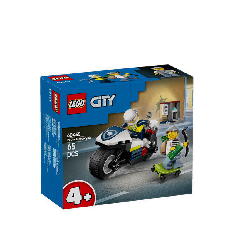 LEGO® ไล่ล่ารถจักรยานยนต์ตํารวจเมือง - 60455