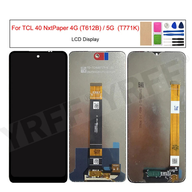 TCL 40 NxtPaper 4G T612B 5G T771K จอแสดงผล LCD Touch Screen Digitizer Assembly สําหรับอุปกรณ์มือถือ