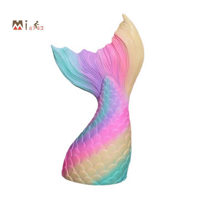 Mi4743i1pcs Rainbow Mermaid Fishtail Piggy Bank ของขวัญบ้านจี้ Piggy Bank เหมาะสําหรับทุกเพศทุกวัยขอ