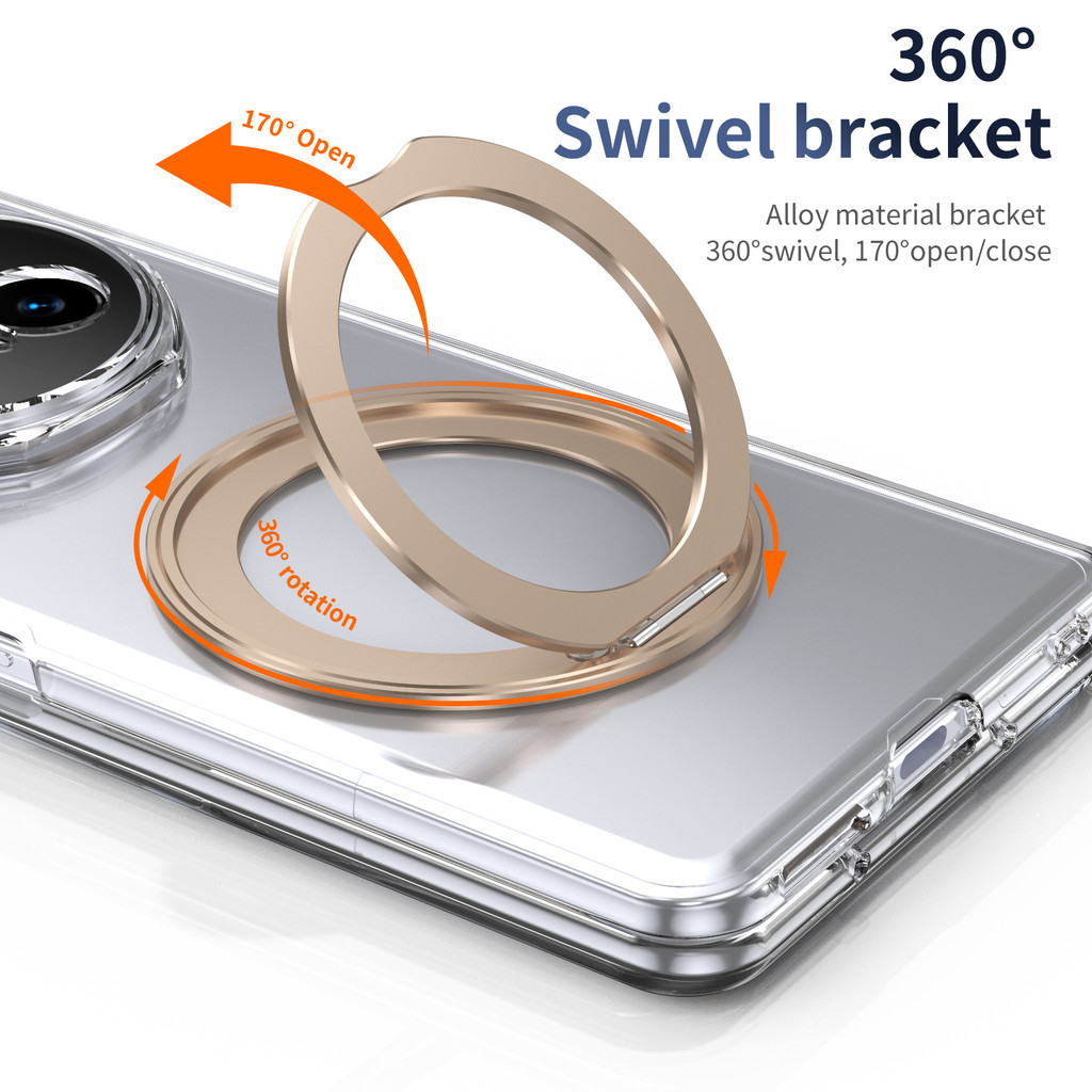Anti-Yellowing Hard PC Clear Case สําหรับ Honor Magic V3 รูปที่ 3