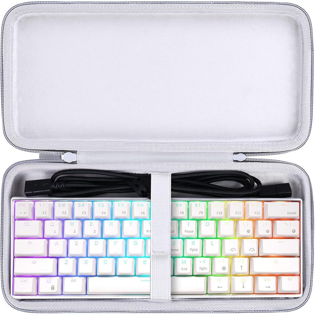 Co2CREA Hard Travel Case สําหรับ RK Royal KLUDGE RK61 / RK61 Pro/Newmen 60% ไร้สายบลูทูธแบบมีสาย 60%