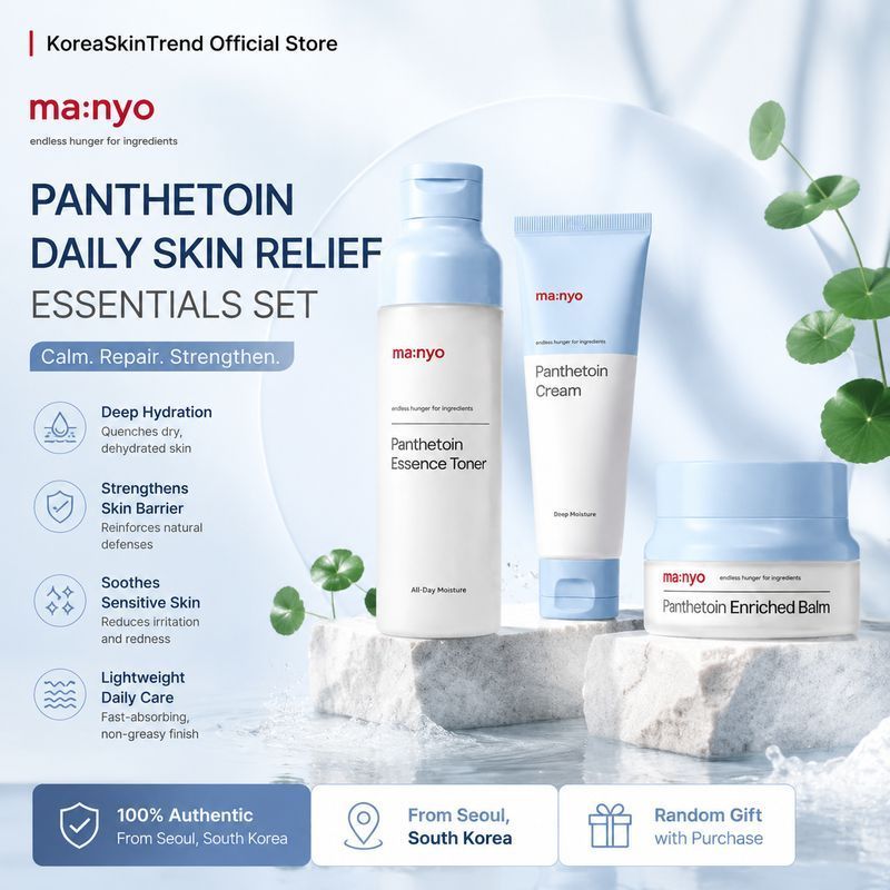 Ma:nyo Pantothenic Toner 200ml & Cream 80ml - Hydrating Soothing Face Set
