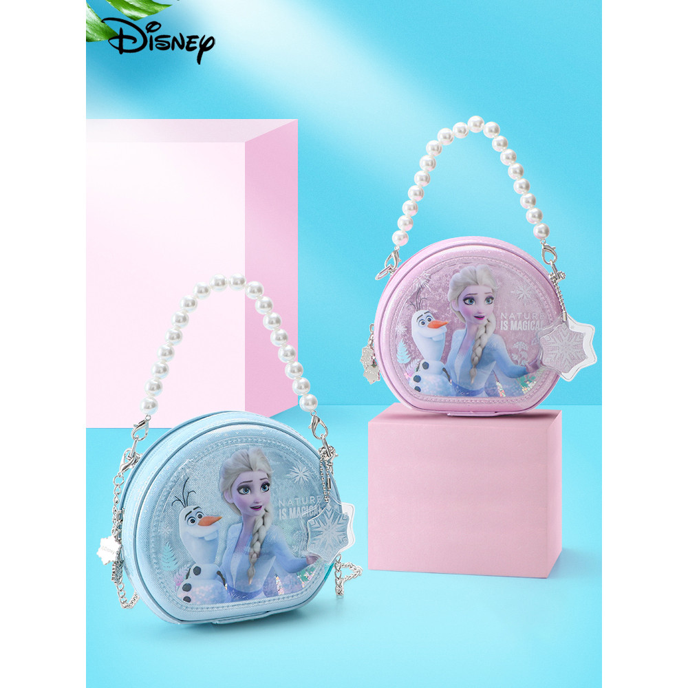 Disney Princess Elsa กระเป๋าเด็กหญิงน่ารักสาวกระเป๋า Messenger Elsa กระเป๋าใบเล็กเด็กผู้หญิงแฟชั่น