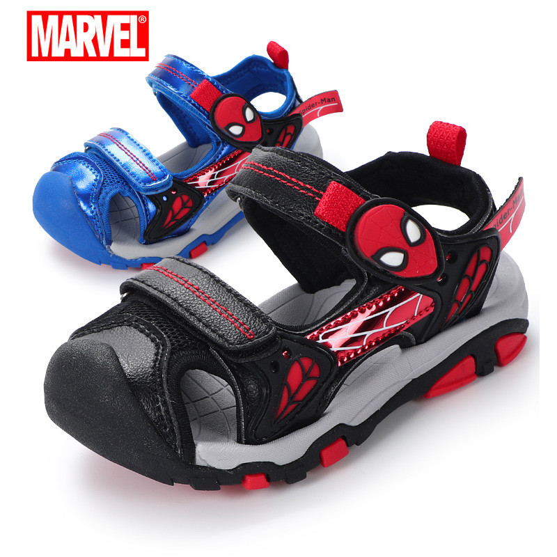 Disney Disney Marvel Spider-Man Boy Sandals Summer Style Baotou Children Beach Shoes Little Boy Boy 