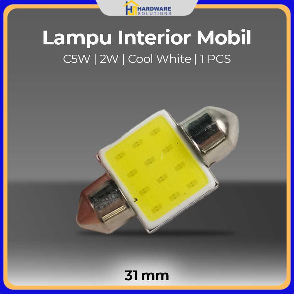 ไฟภายในรถ LED แผ่นโดมไฟ C5W 2W Cool White 1 ชิ้น - BA9S