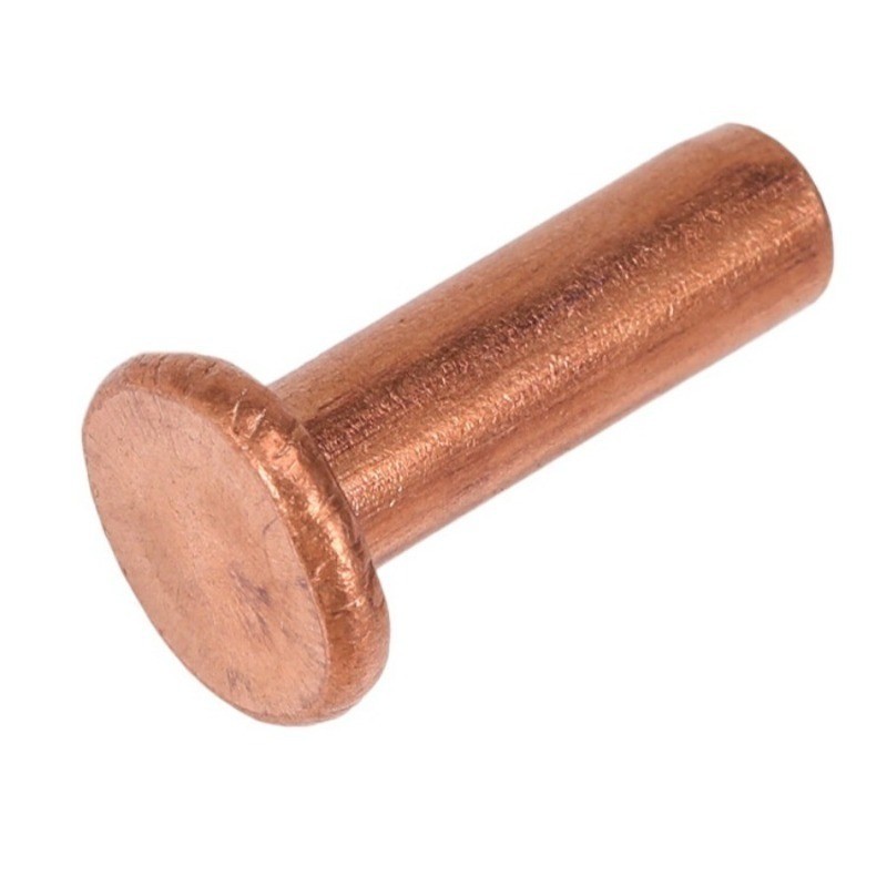 หมุดย้ำหัวแบน M1.5-M8 ทองเหลือง แข็งแรง (2-200pcs) [ZQ-D1]