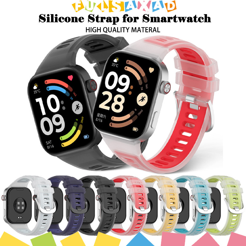 วงซิลิโคนใส for Smartwatch Redmi Watch 6 5 4 /Xiaomi Mi Band 10 Pro/9 Pro/8 Pro อุปกรณ์เสริมสร้อยข้อมือสายพานยางกีฬาอ่อน