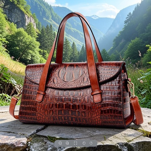 จระเข้คุณภาพสูงกระเป๋าถือหนังผู้หญิงกระเป๋า Designer Vintage จระเข้ Satchel Tote Lady กระเป๋าสะพายสํ